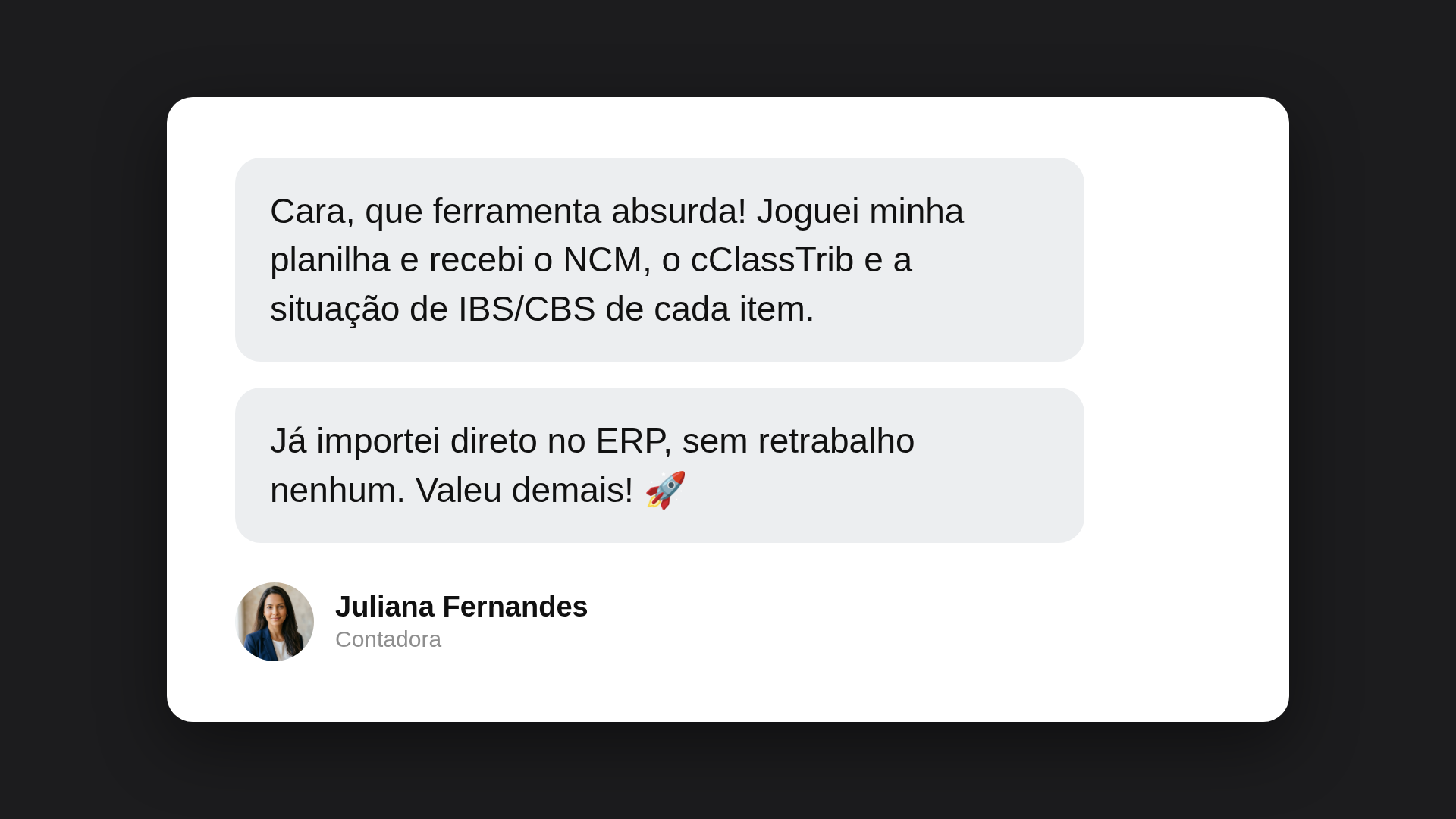 Depoimento de cliente sobre o FiscoPro